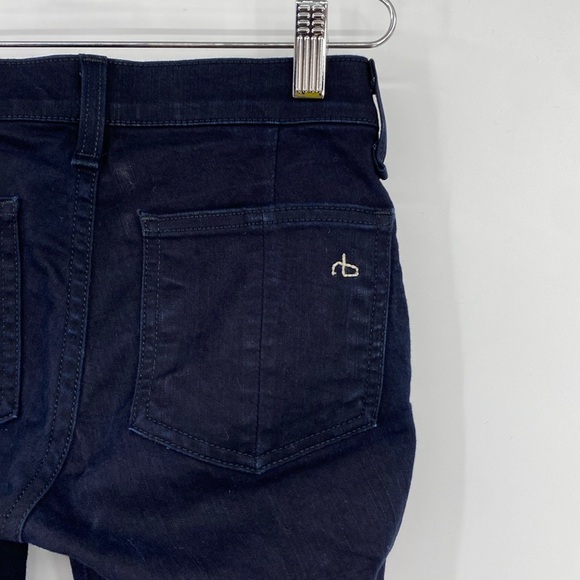rag & bone Skinny Jeans Women sz 24 Midnight Blue Red Low Rise Embroidered Arrow - Picture 10 of 12